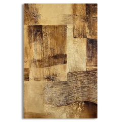 Brown And Tan Hues Rustic Canvas Wall Art