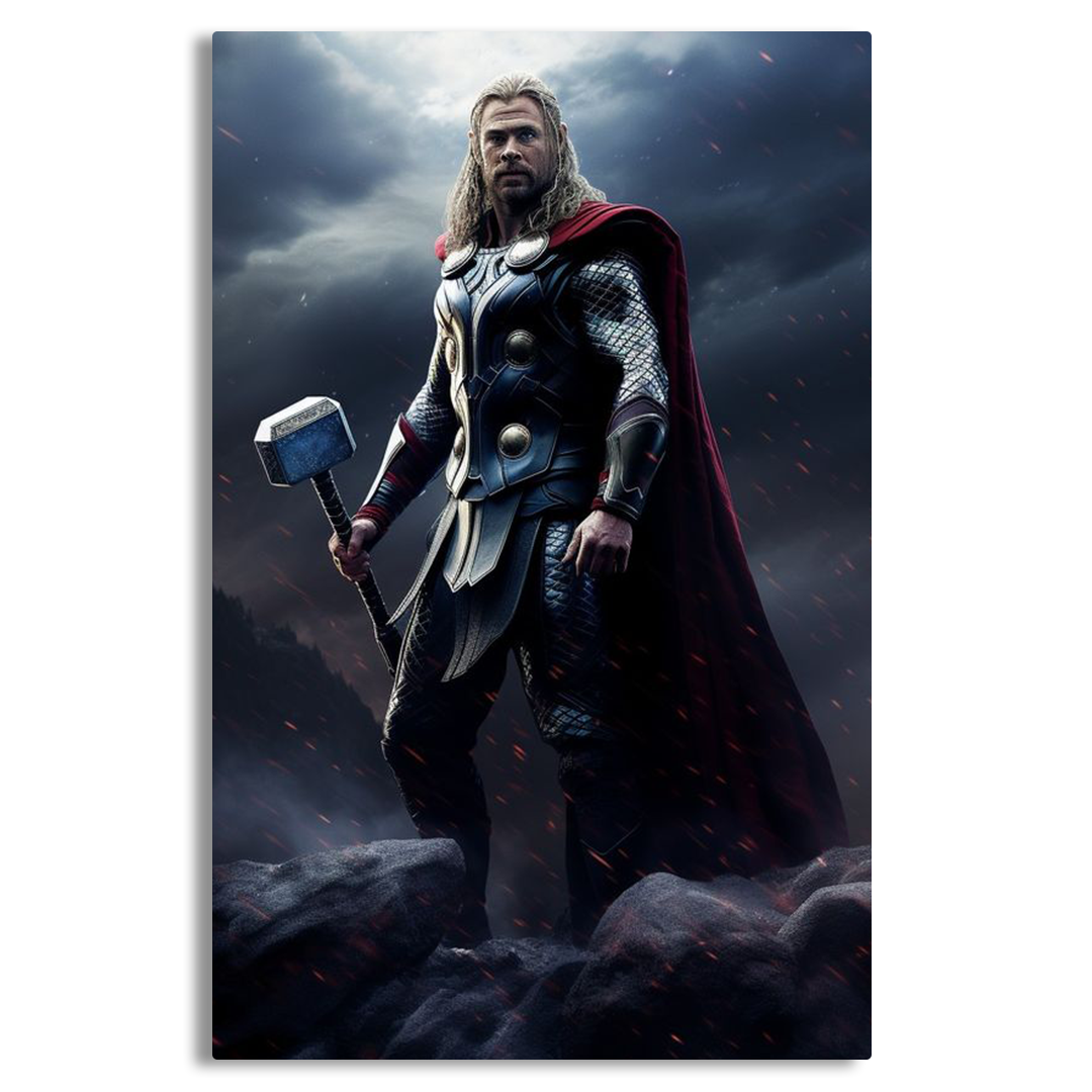 Avenger Thor With A Hammer Canvas Frames Wall Art