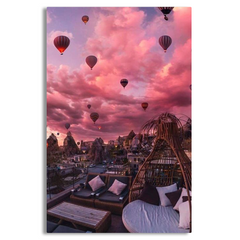 Air Balloons In The Sky Canvas Frames Wall Art