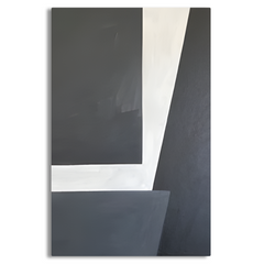 Sophisticated Abstract Black and White Canvas Wall Art