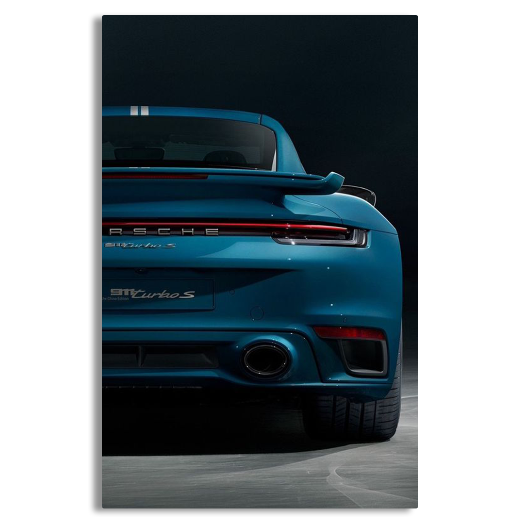 Premium Blue Porsche Canvas Frames Wall Art