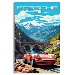 Porsche Supercar 1980s Canvas Frames Wall Art