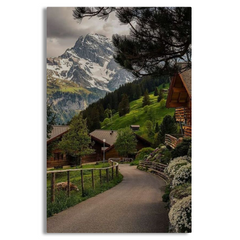 Beautiful View in Wengen, Switzerland Wall Art