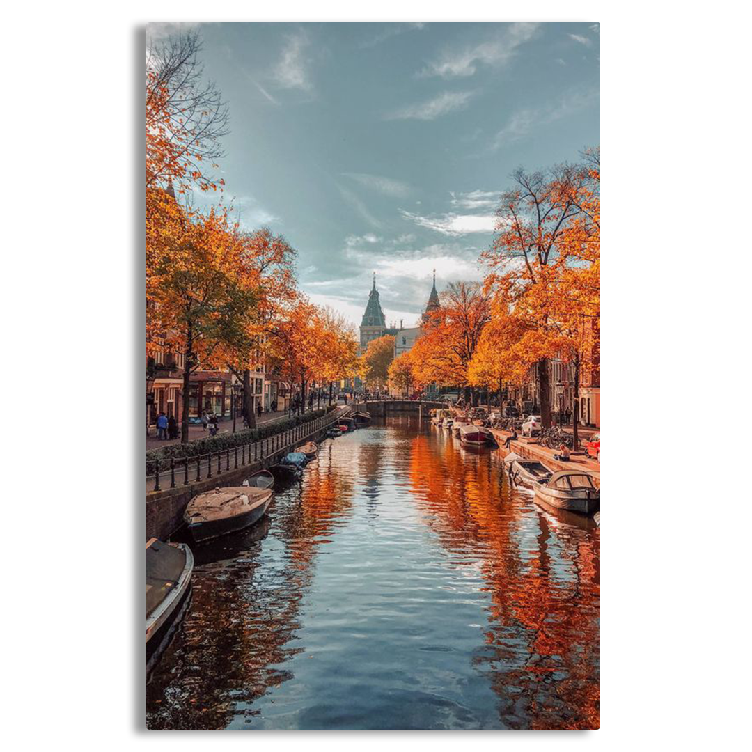 Autumn in Amsterdam Canvas Frames Wall Art