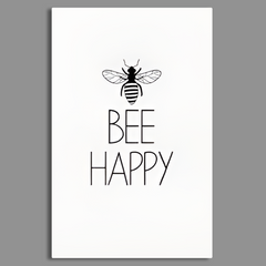 Bee Happy Inspirational Quote Canvas Frames Wall Art