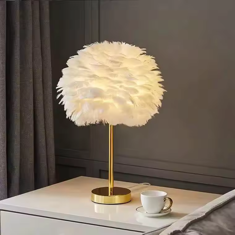 Modern Feather Table Lamp