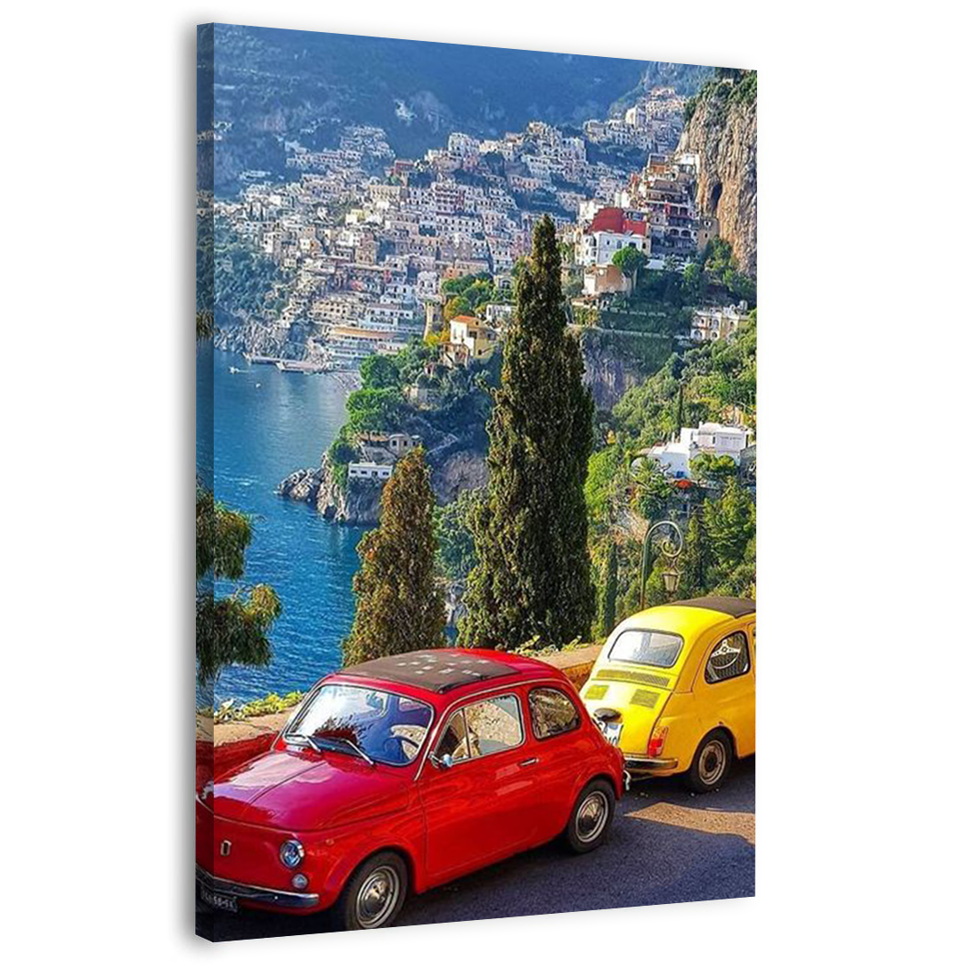 Vintage Italian Cars Canvas Frames Wall Art