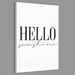 Hello Sunshine Typography Canvas Frames Wall Art