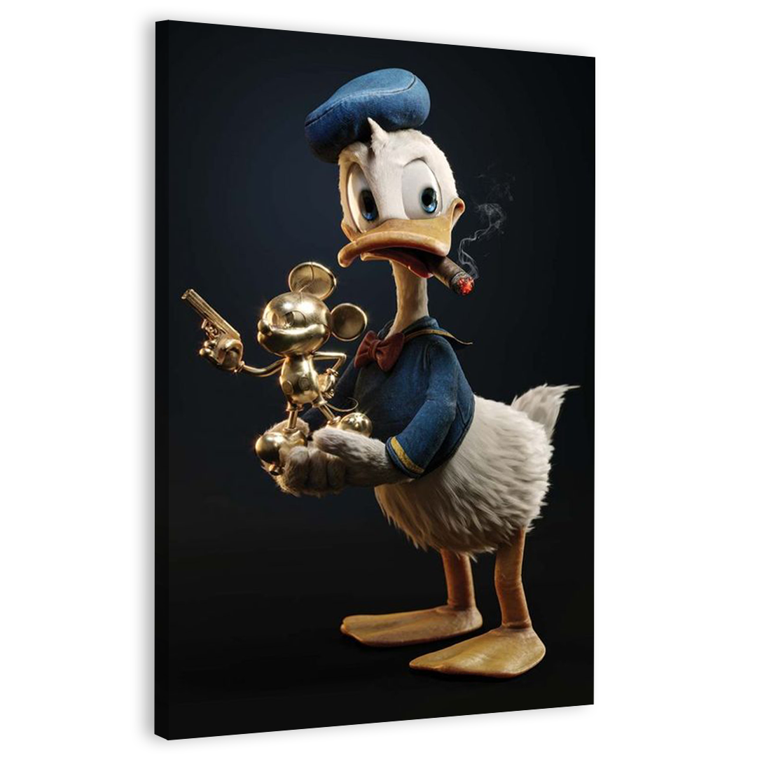 Donald Duck Found A Treasure Canvas Frames Wall Art