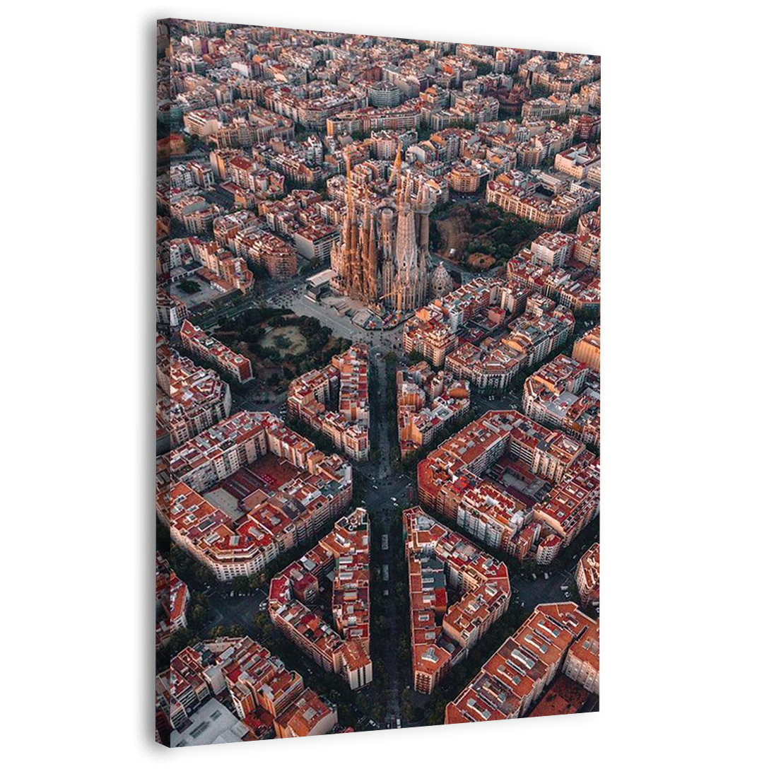 Barcelona City in Spain Canvas Frames Wall Art