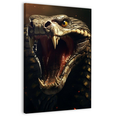 A Cobra with an open mouth Canvas Frames Wall Art