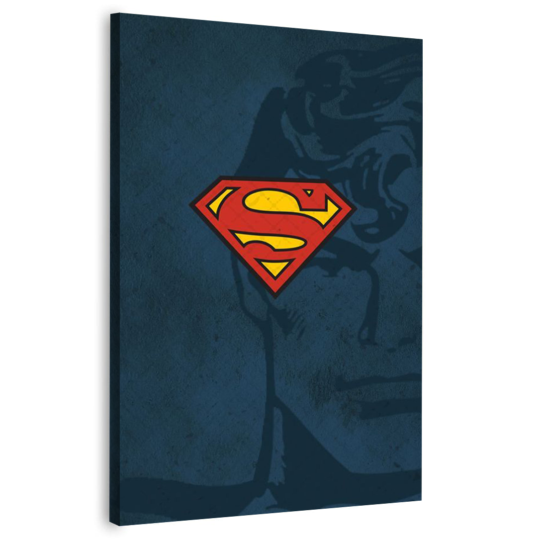 Superman Logo Canvas Frames Wall Art