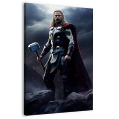 Avenger Thor With A Hammer Canvas Frames Wall Art