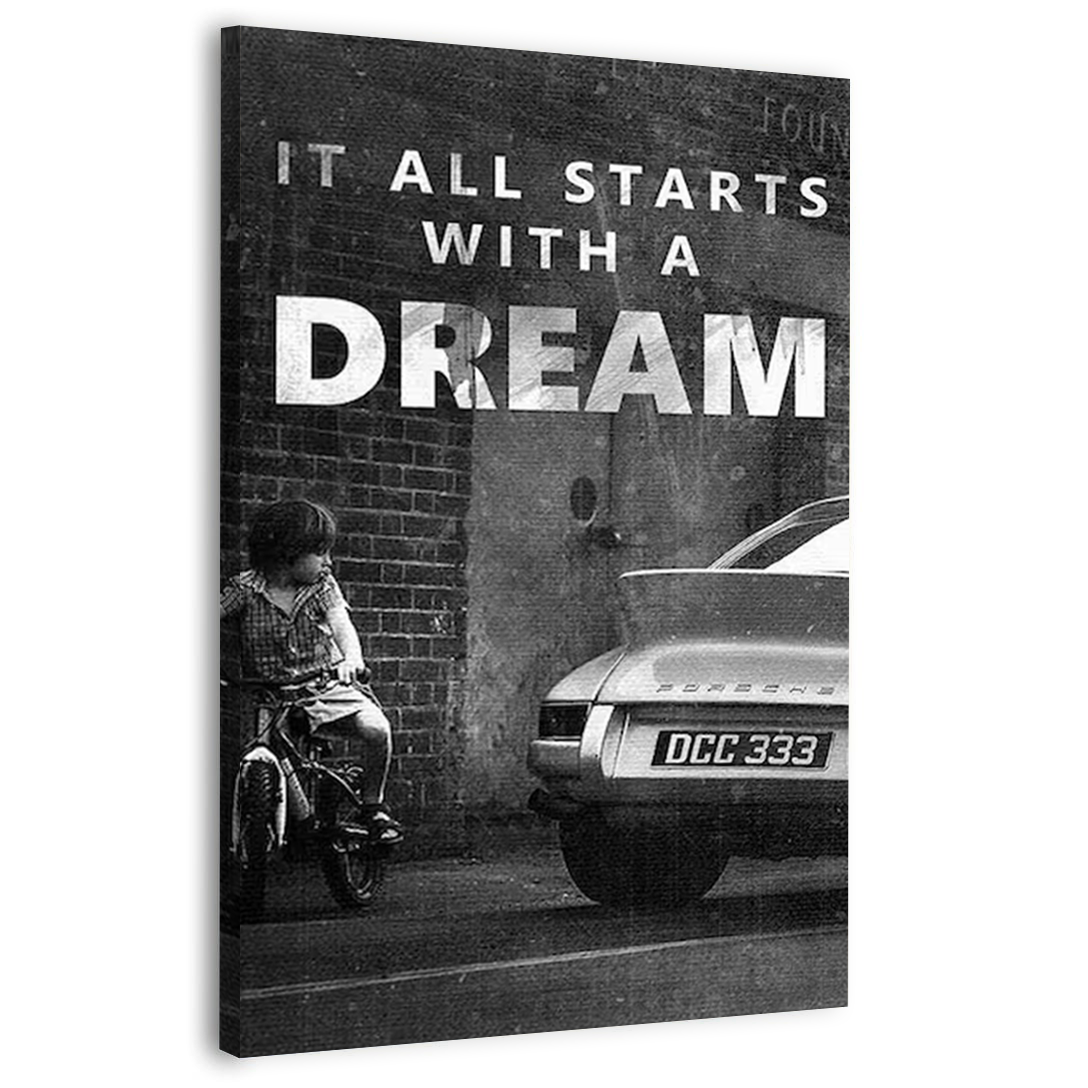 It All Starts With A Dream Canvas Frames Wall Art