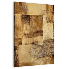 Brown And Tan Hues Rustic Canvas Wall Art