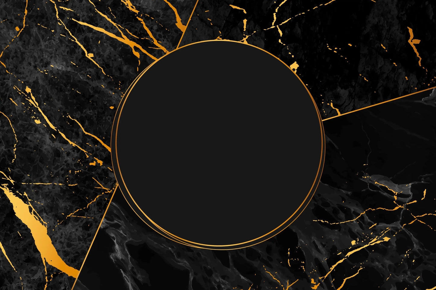 Islamic Calligraphy Black & Gold (4Panel) Wall Art