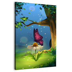 Nature scene with butterfly | Handmade Painting | Wall Art