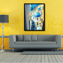 A Glimpse of Greek Paradise Canvas Frames Wall Art