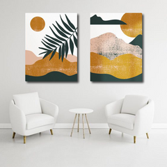 Abstract Leaf (2panel) | Wall Art