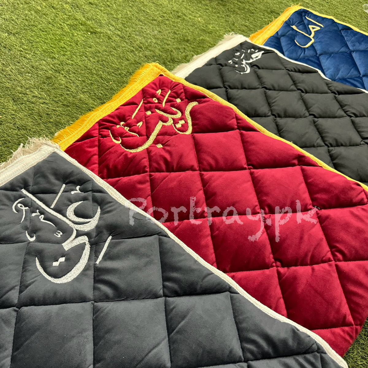 Padded Prayer Mats with Arabic Calligraphy Name