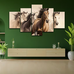 Artistic Horse Canvas Frames (5panel) | Wall Art