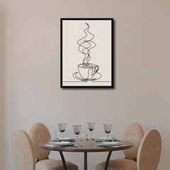 Beautiful coffee Cup Lines Canvas Frames Wall Art