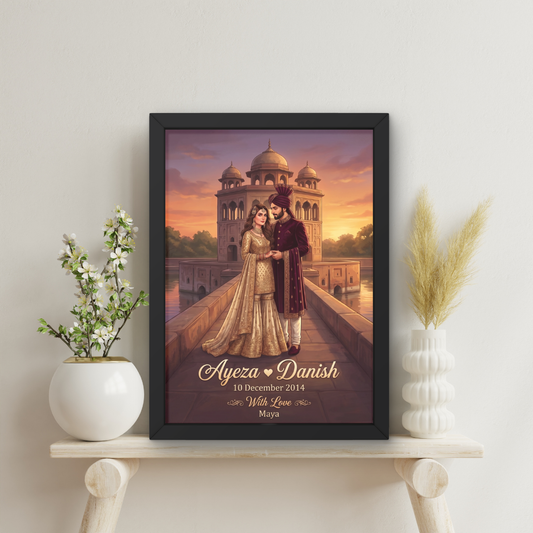 Hiran Minar Custom Wedding Couple Frames