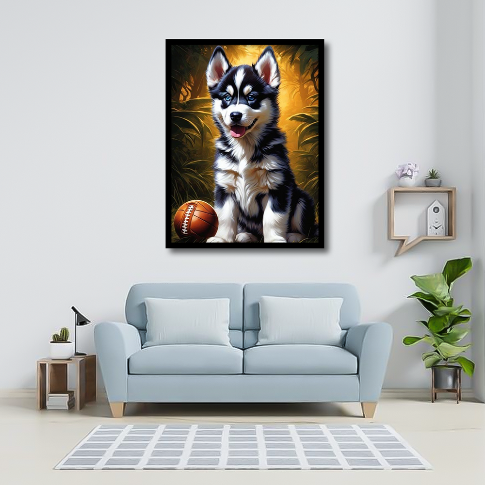 Cute Husky Canvas Frames | Wall Art