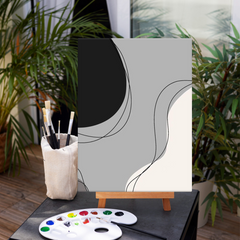 Elegant, Trendy Abstract Shapes | Handmade Painting | Wall Art