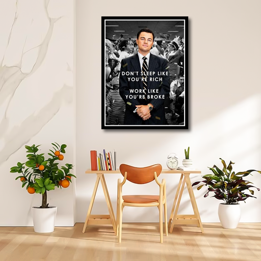 The Wolf of Wall Street Motivational Canvas Frames