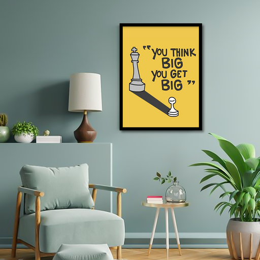 Think Big Get Big Motivational Canvas Frames
