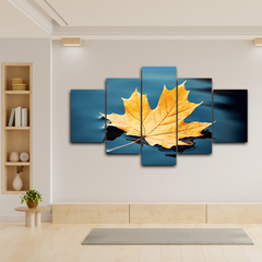 Fall Leaf Canvas Frames (5panel) | Wall Art