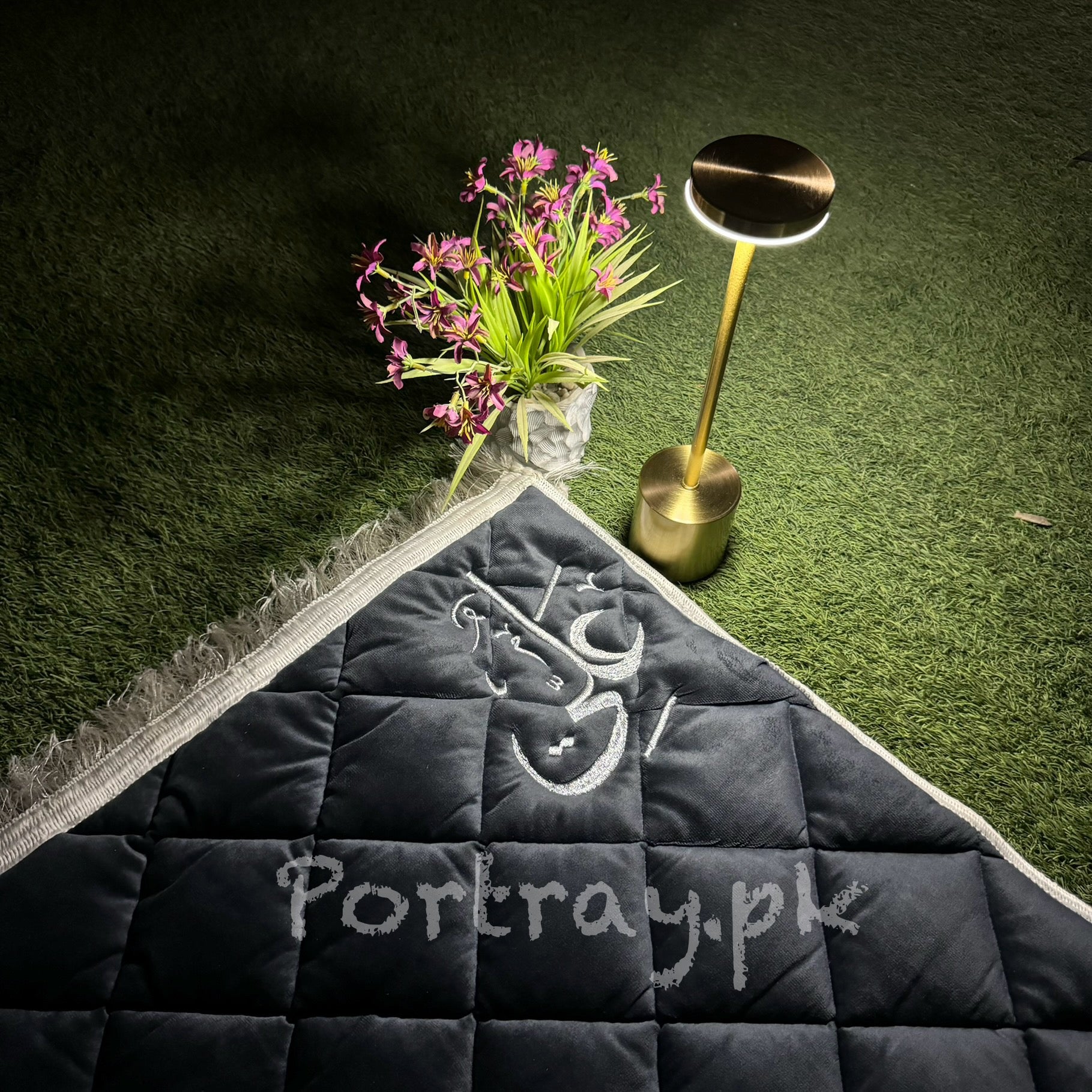 Padded Prayer Mats with Arabic Calligraphy Name