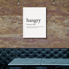 "Hangry Definition" Canvas Frames Wall Art