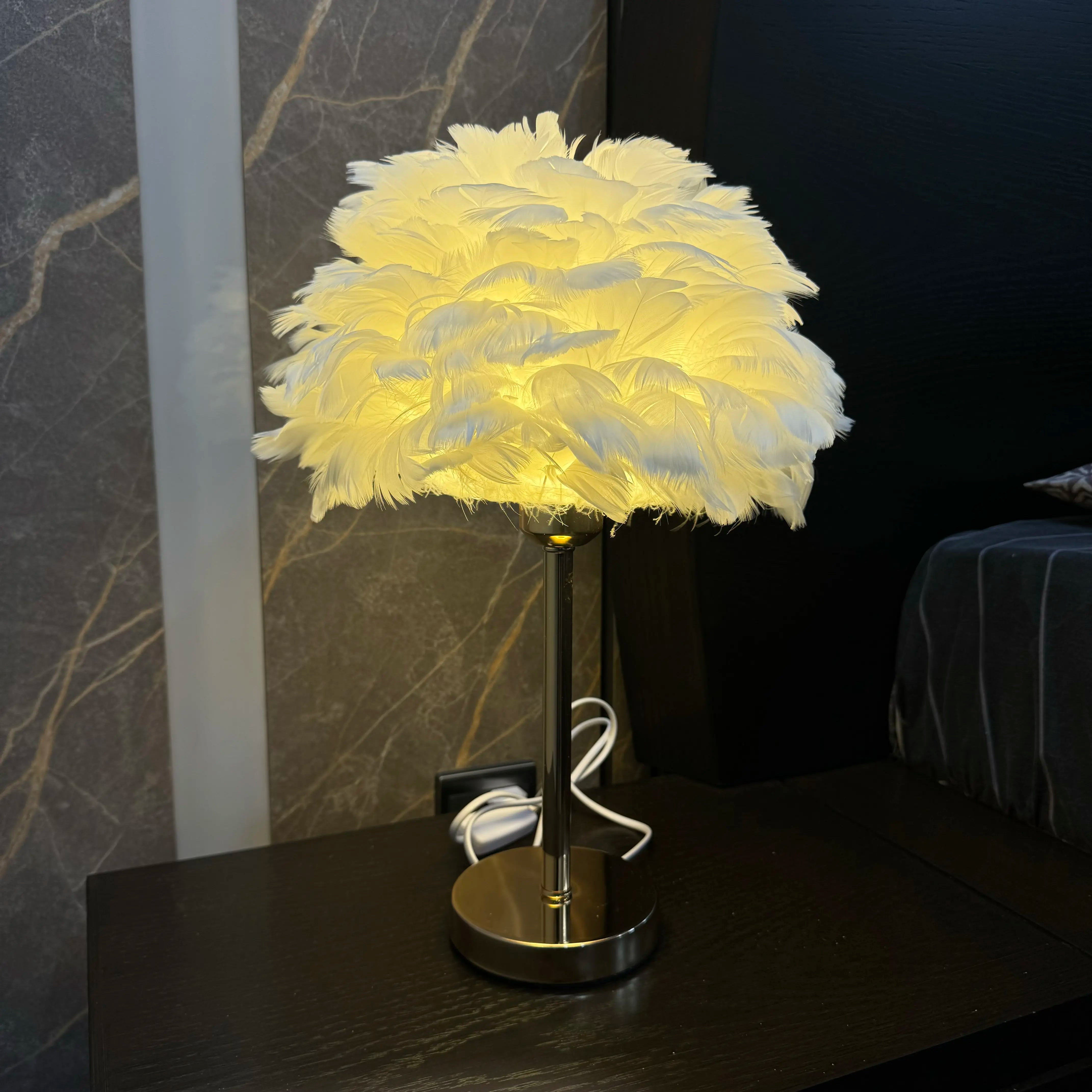 Modern Feather Table Lamp