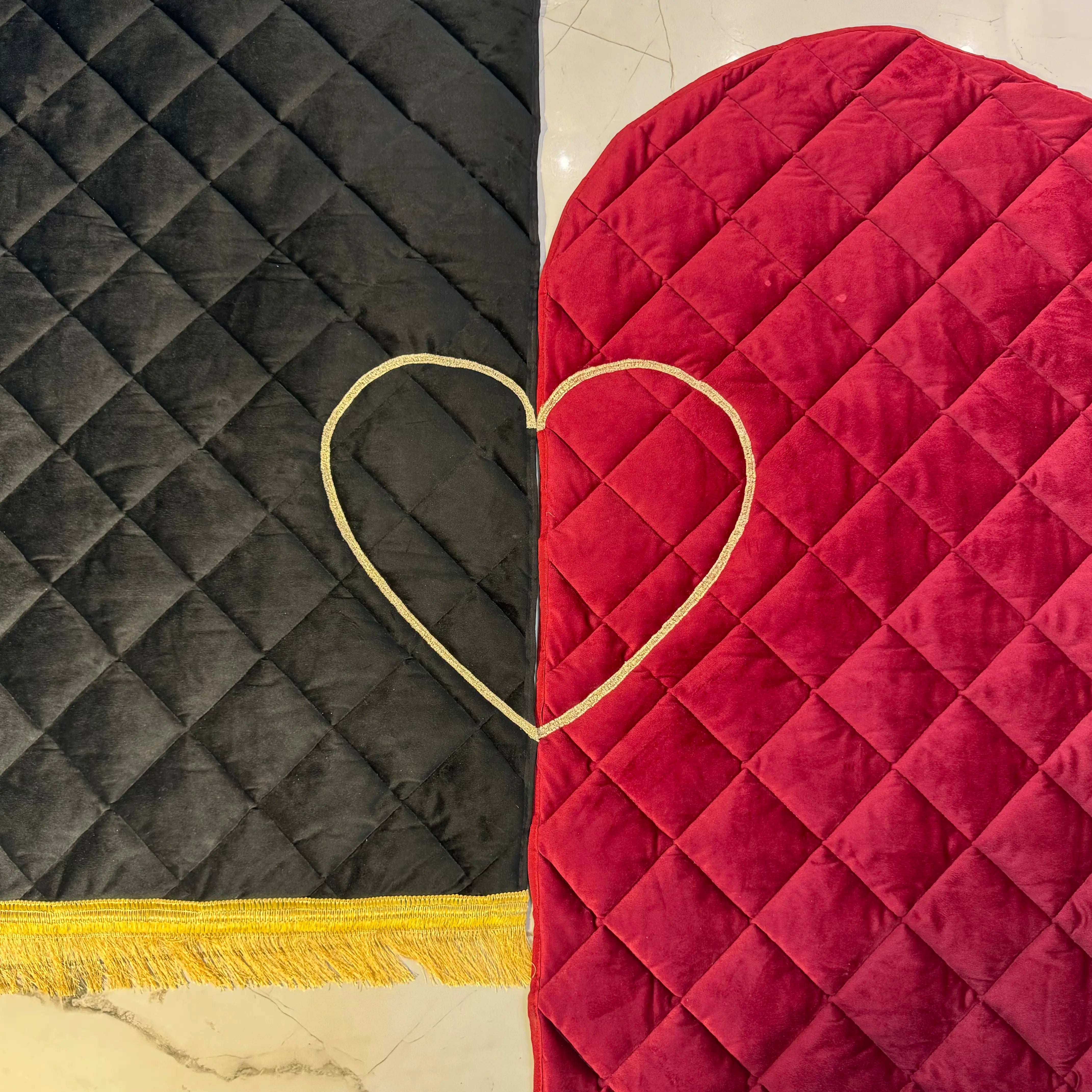 Couples Padded Prayer Mat with Arabic Calligraphy Name