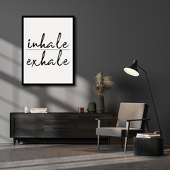 Inhale Exhale Positivity & Inspirational Wall Art