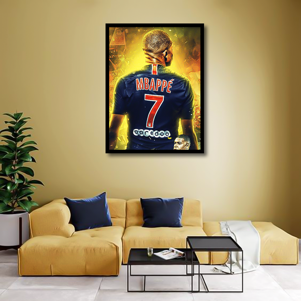 KYLIAN MBAPPE Canvas Frames  Wall Art