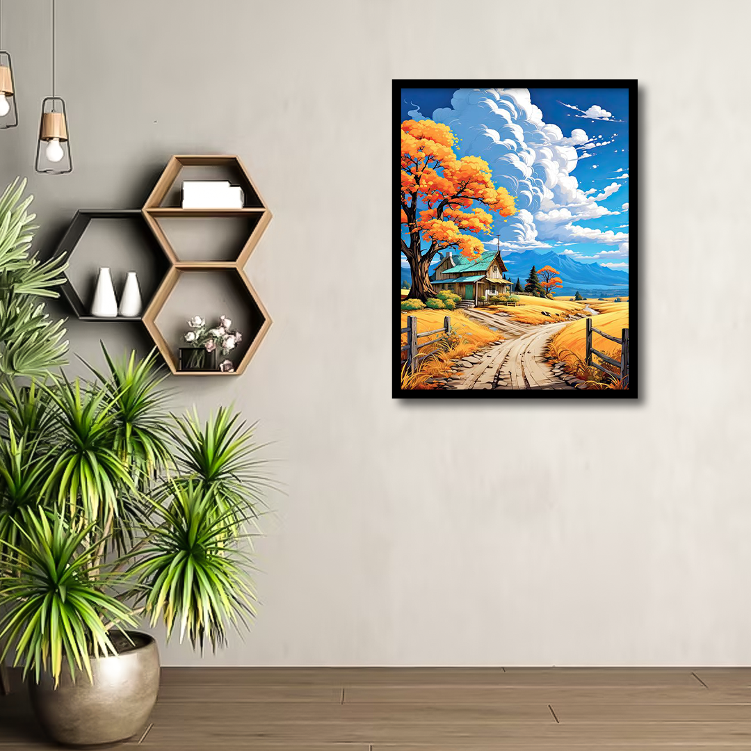 Little House in a country Wall Art