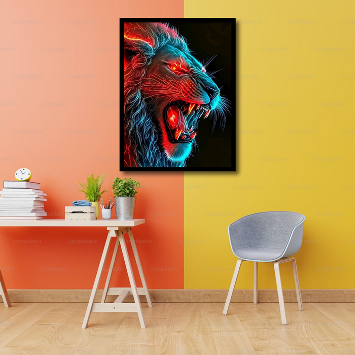 Majestic Red Eye Lion | Wall Art