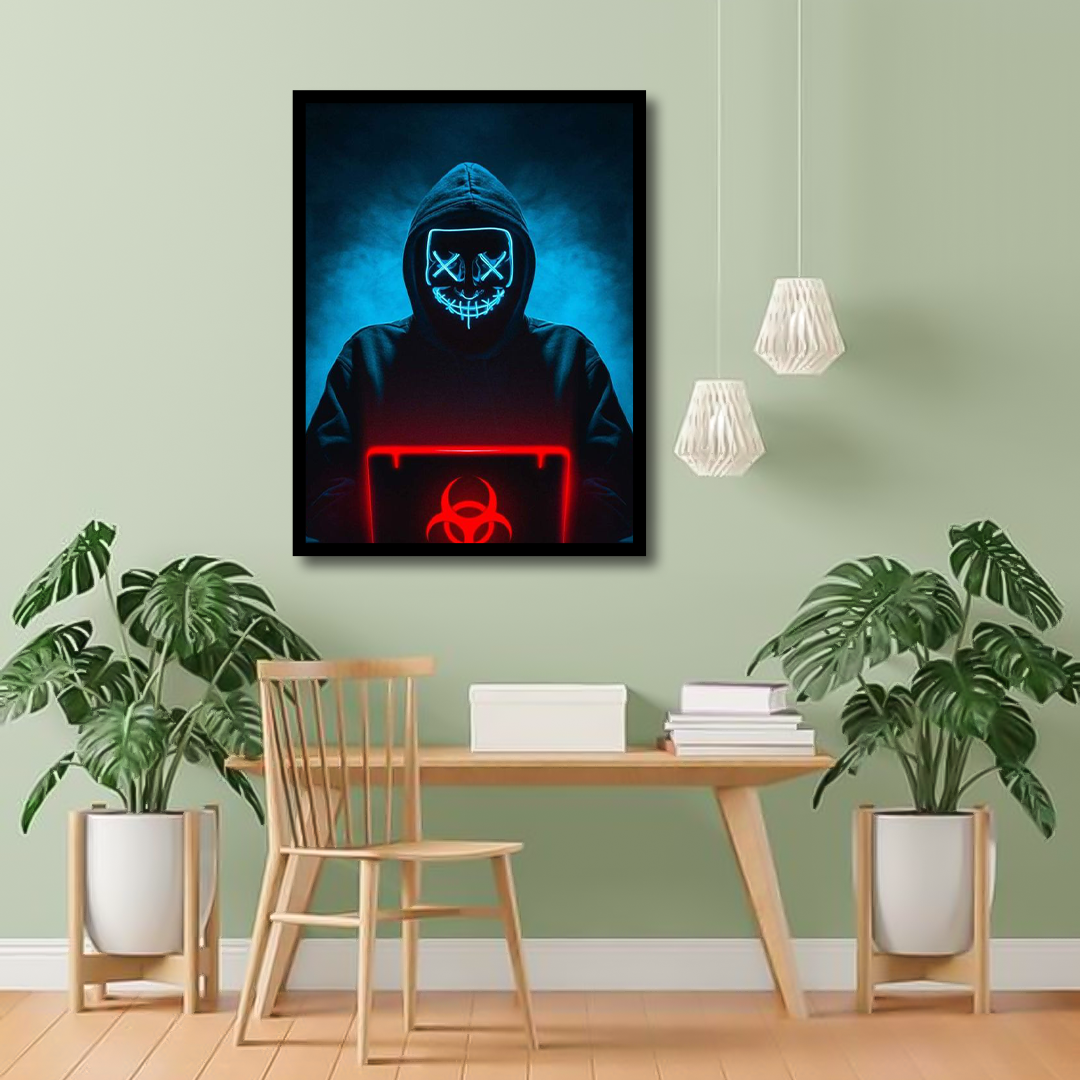 Man With Mask Canvas Frames | Wall Art