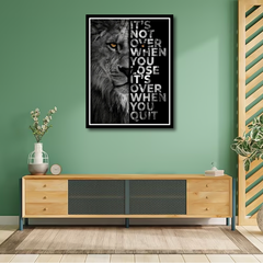 Modern  Lion Motivational Quote Canvas Frame | Wall Art