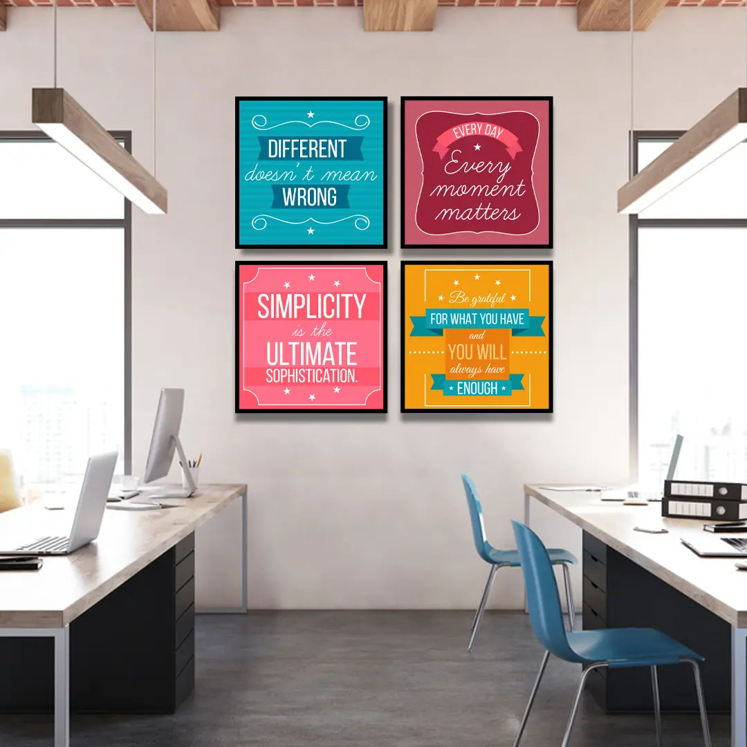 Motivational Solutions (4 Panel) Wall Art