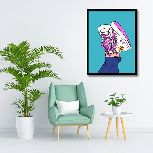 Pair Shoes Canvas Frames | Wall Art