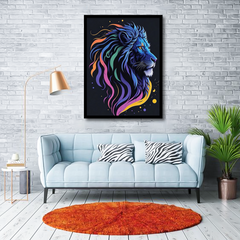 Poly Lion Roar Canvas Frames | Wall Art