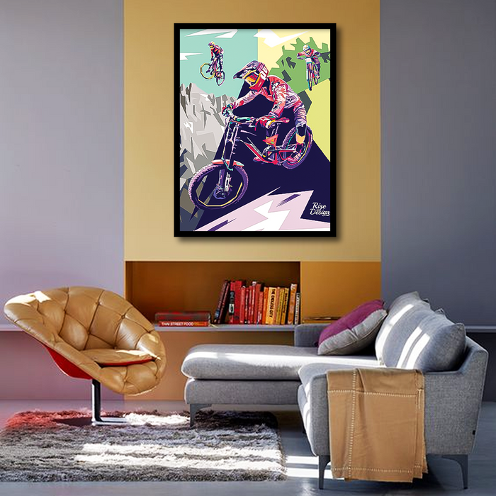 Polygon Bike Canvas Frames | Wall Art