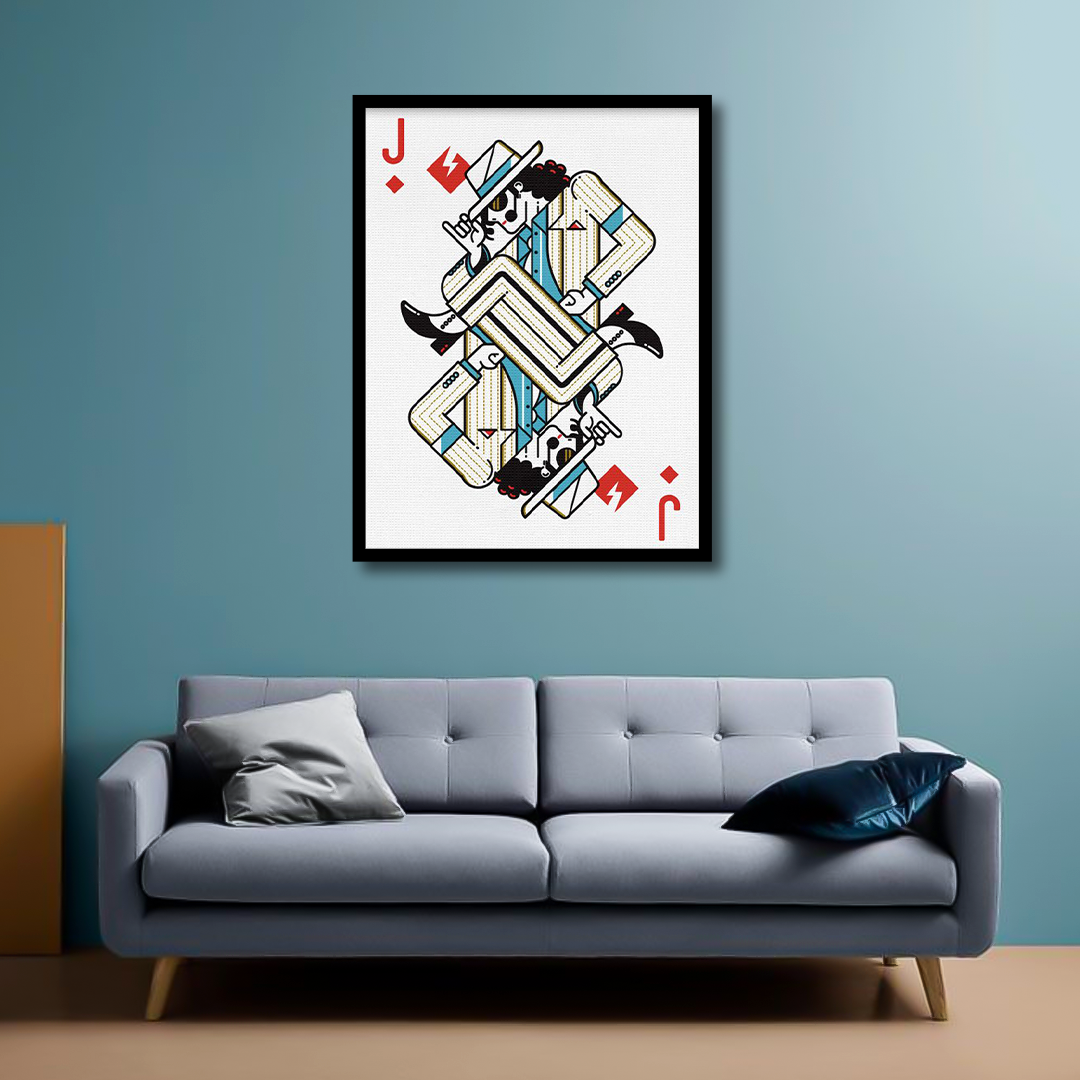 Pop Star Playing Card  Canvas Frames | Wall Art