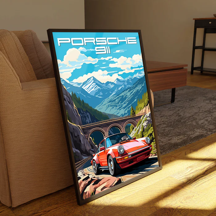 Porsche Supercar 1980s Canvas Frames Wall Art