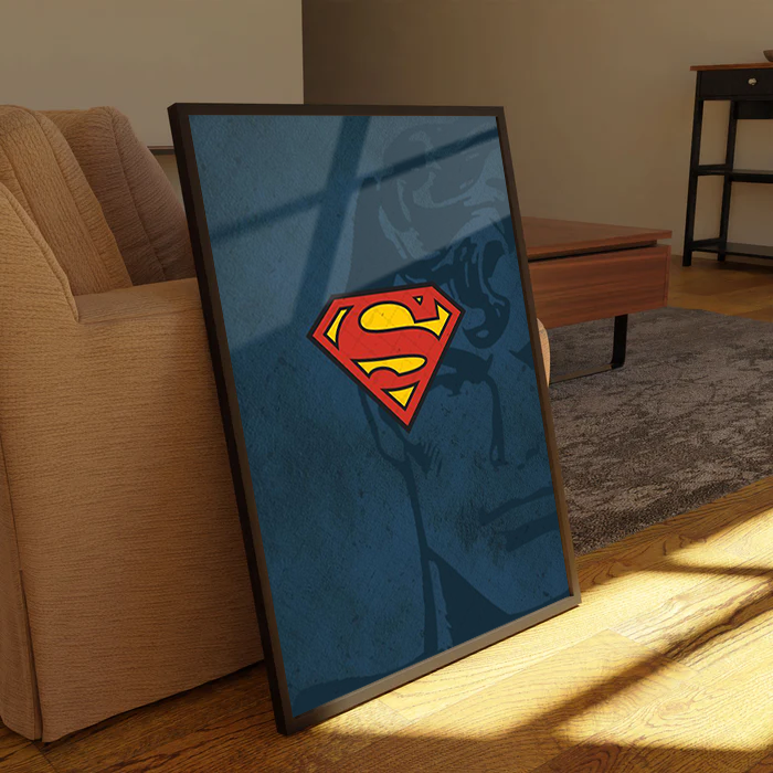 Superman Logo Canvas Frames Wall Art