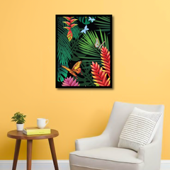 Tropical Jungle (Butterflies) Canvas Frames | Wall Art